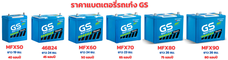 แบตเตอรี่ GS รถเก๋ง