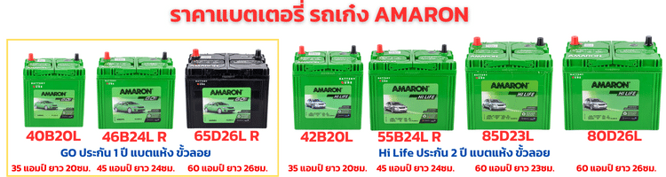 แบตเตอรี่ Amaron รถเก๋ง