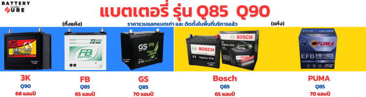 แบตเตอรี่ นิสสัน มาร์ช รุ่น Q85 Q90